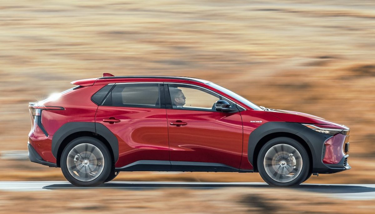 toyota bz4x front driving