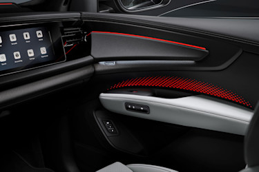 2027 Audi Q9 illuminated passenger door and screen