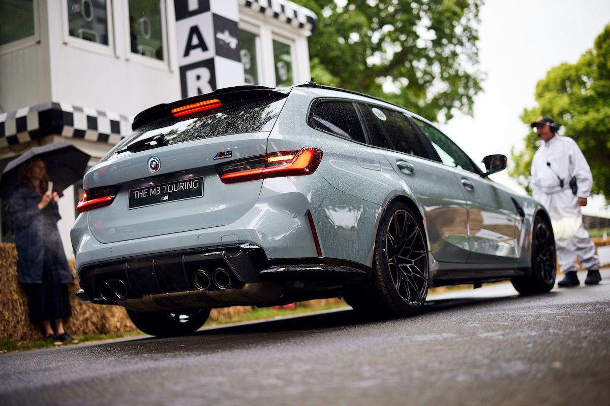 BMW M3 Touring rear at Goodwood start line