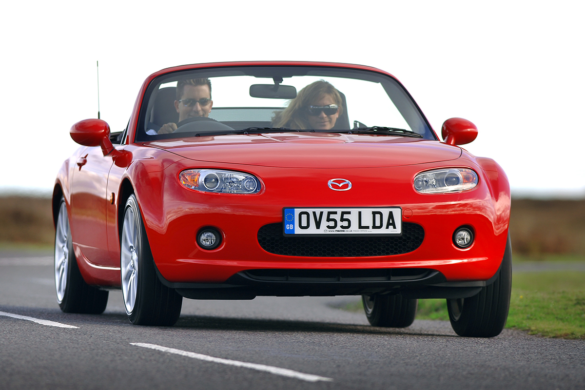 Mazda MX-5 mk3 front driving red