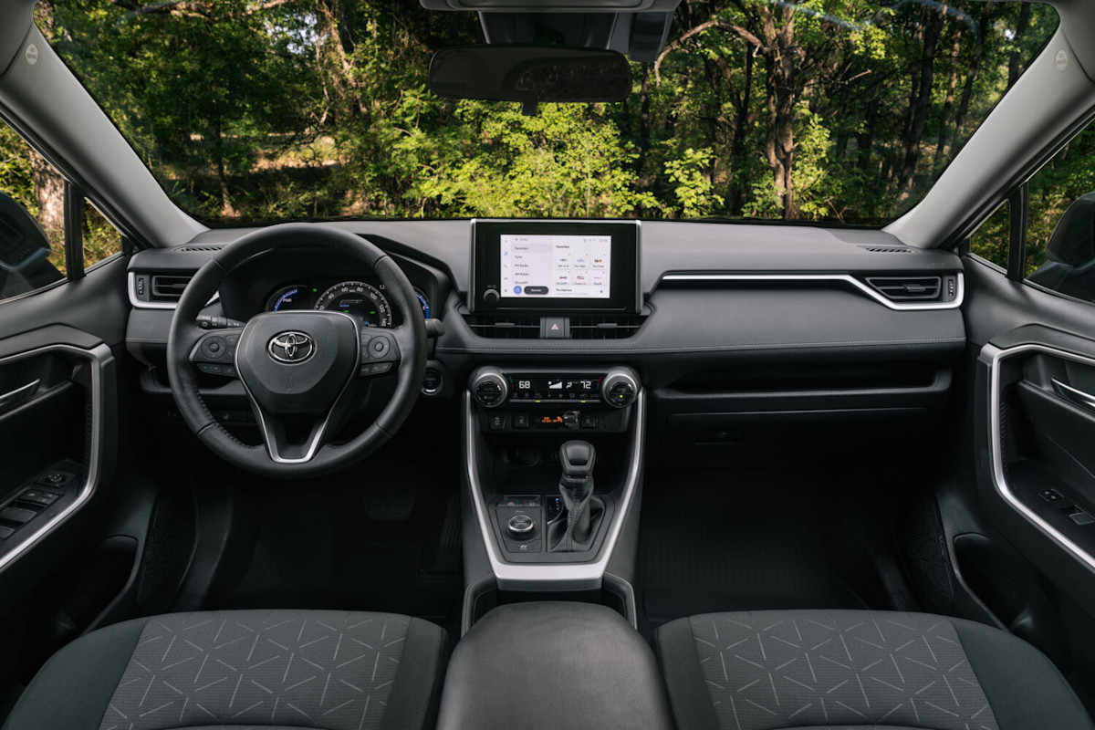 2025 Toyota RAV4 Hybrid interior view. OEM photo.