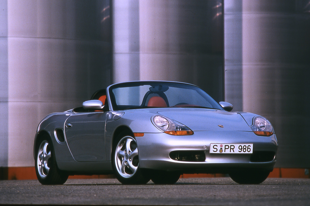 Porsche Boxster 986 static front silver