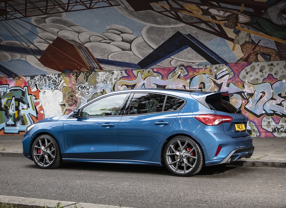 2020 Ford Focus ST rear blue static