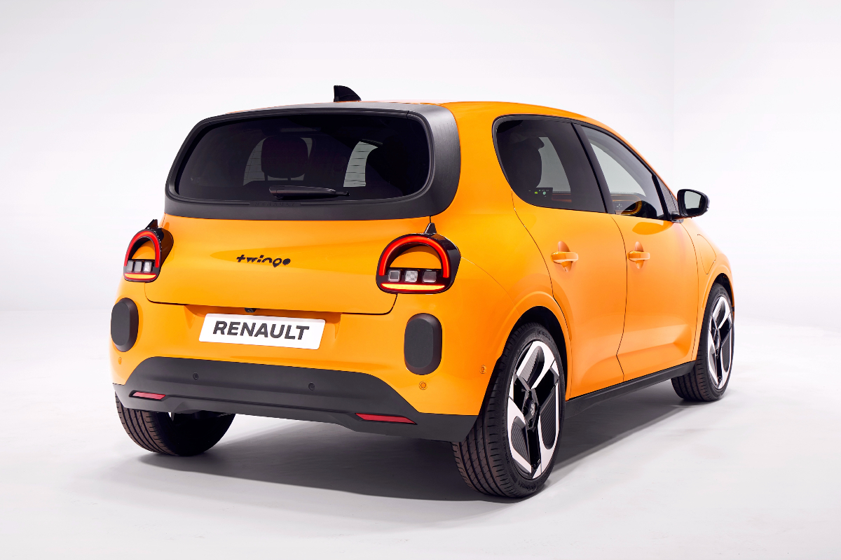 2027 Renault Twingo yellow rear 3 4