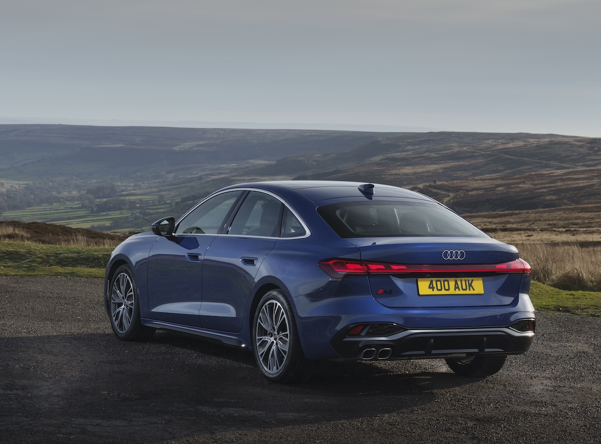 2025 Audi A5 blue front cornering