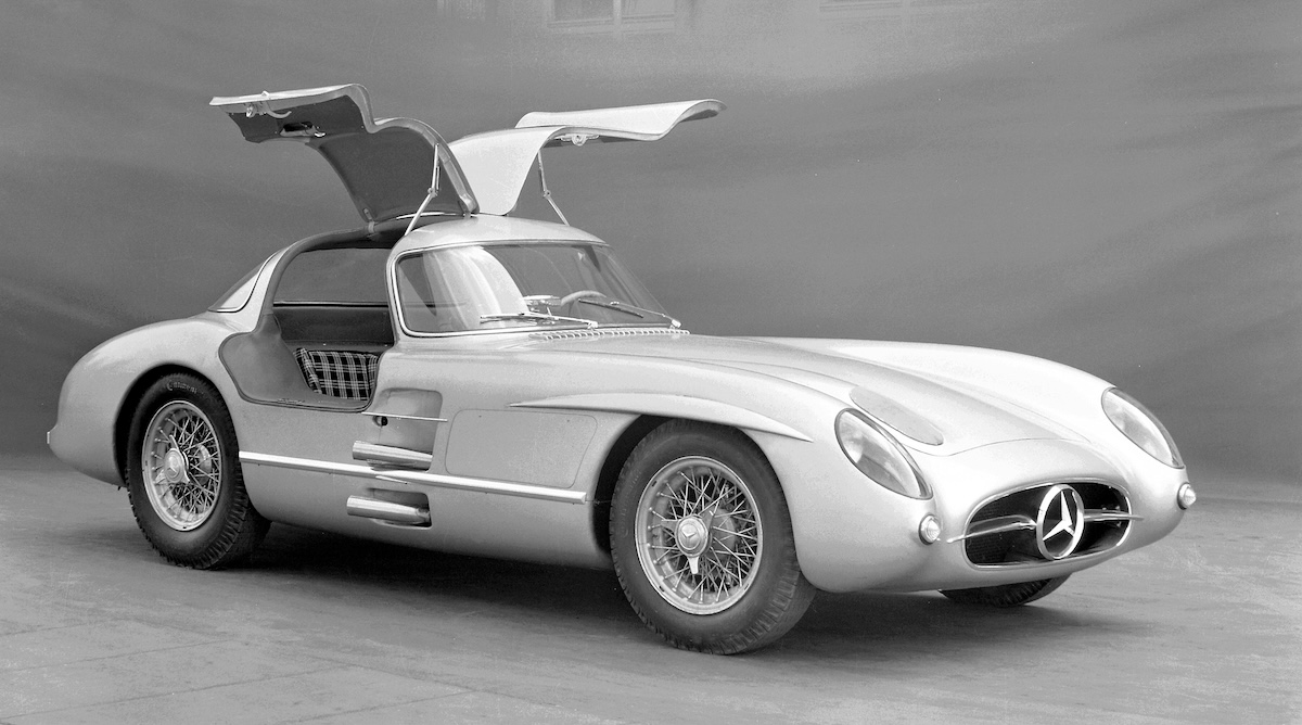 1955 Mercedes-Benz 300 SLR Uhlenhaut Coupe static doors open
