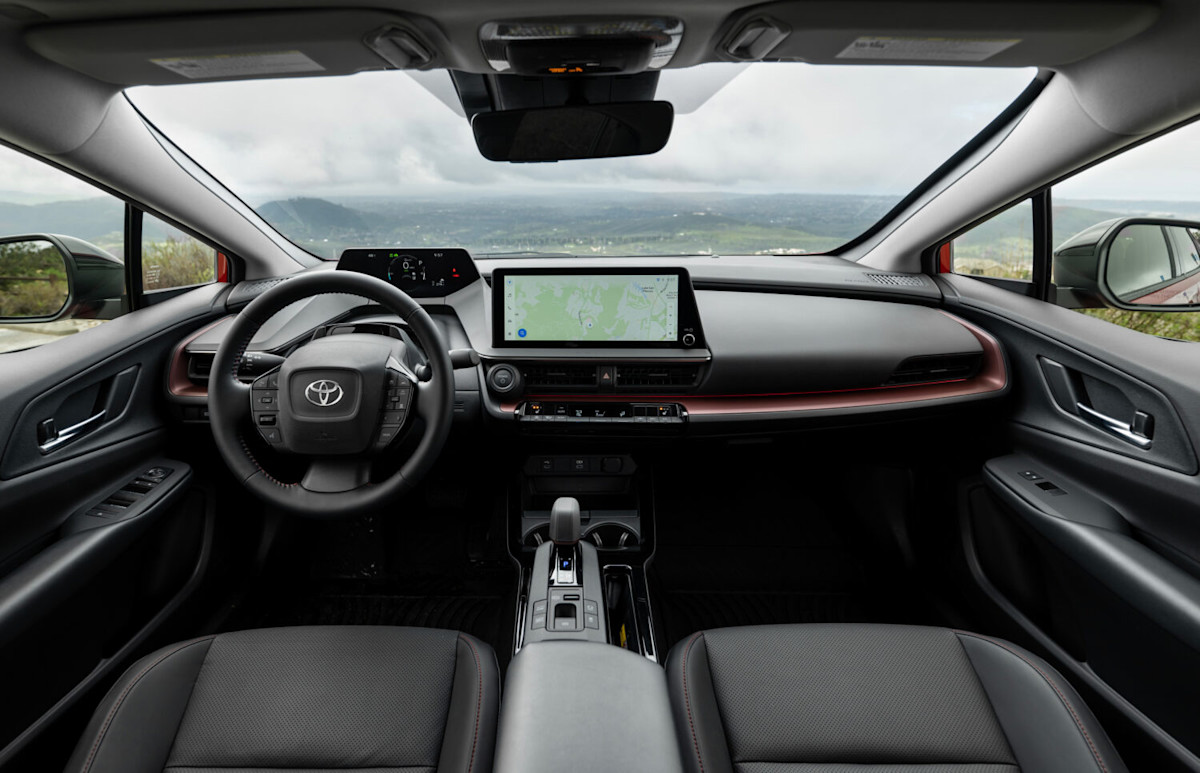 2025 Toyota Prius Plug-In interior view. OEM photo.