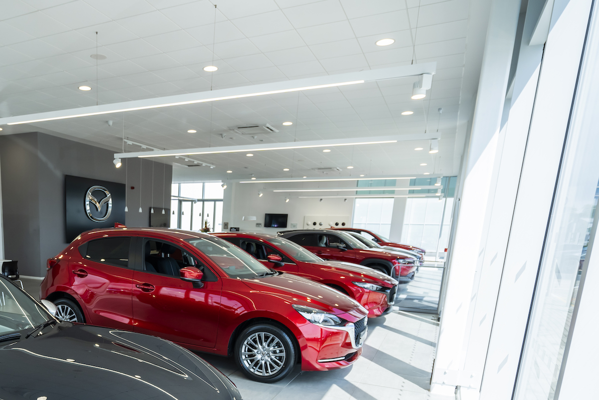 New Mazda2 in showroom