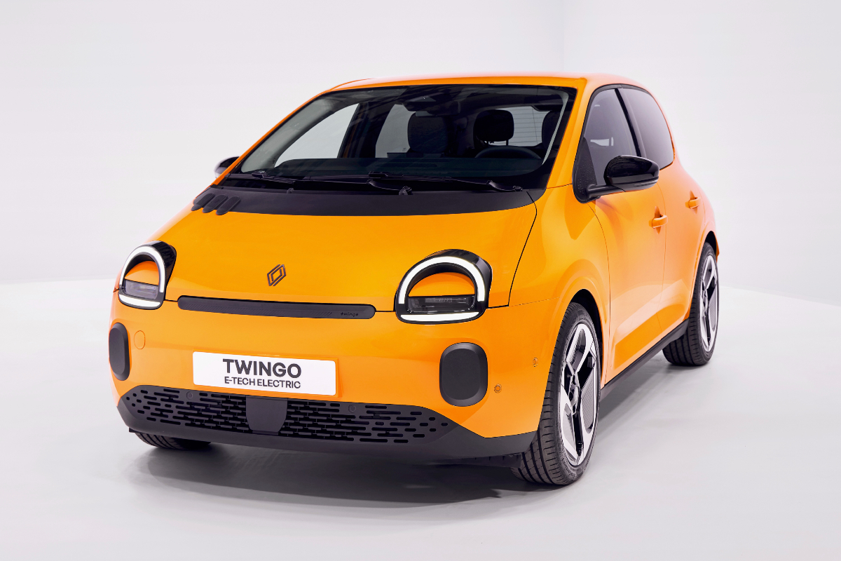 2027 Renault Twingo yellow front 3 4