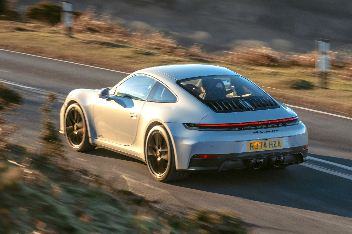 Porsche 911 GTS driving