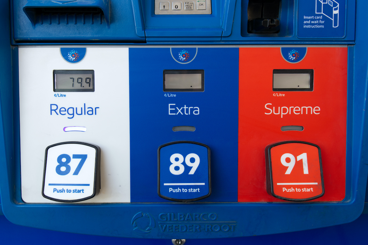 Gas pumps regular extra supreme