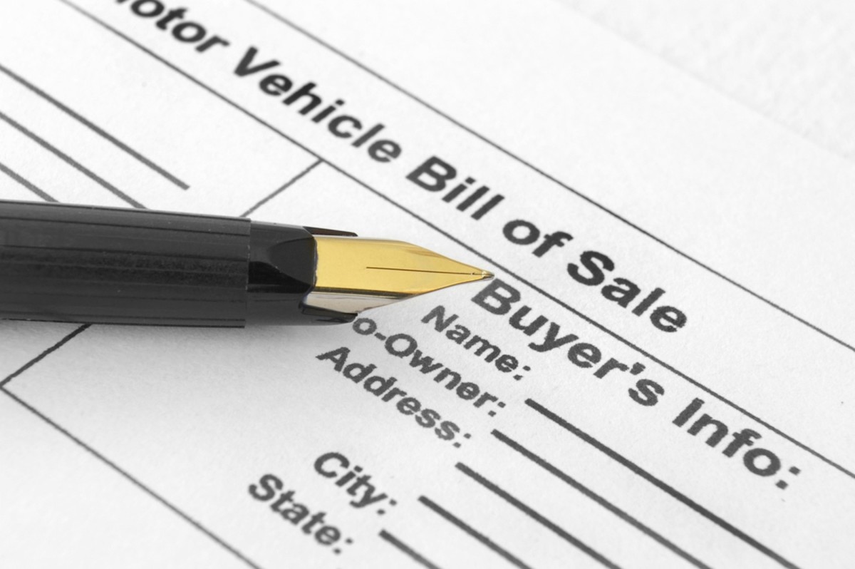 Vehicle bill of sale