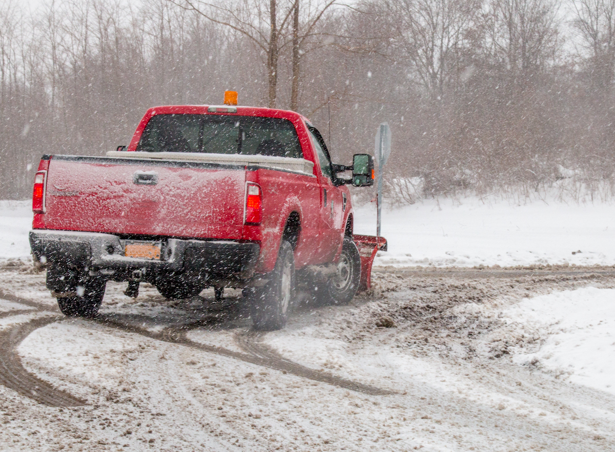 Pickup-truck-snow-plough