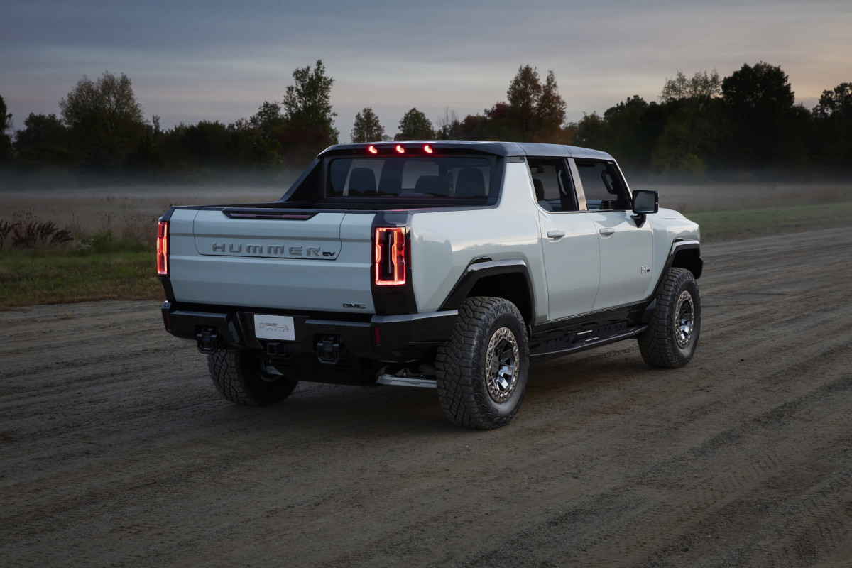 GMC Hummer EV Pickup Preview rear-quarter