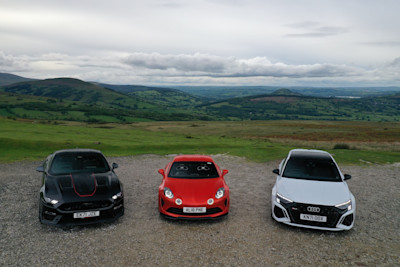 What's the Most Fun Car for £60k? Alpine A110S vs. Audi RS3 vs. Ford Mustang Mach 1