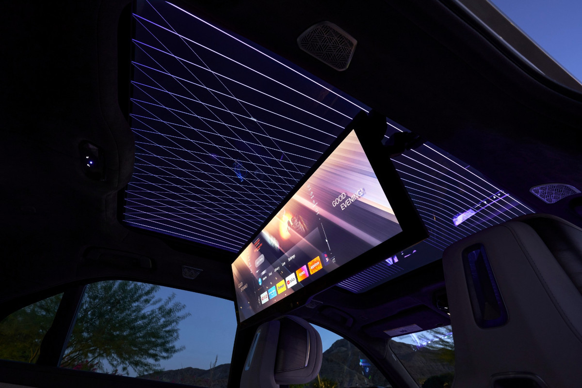 Best new car tech BMW in-car 31-inch home cinema