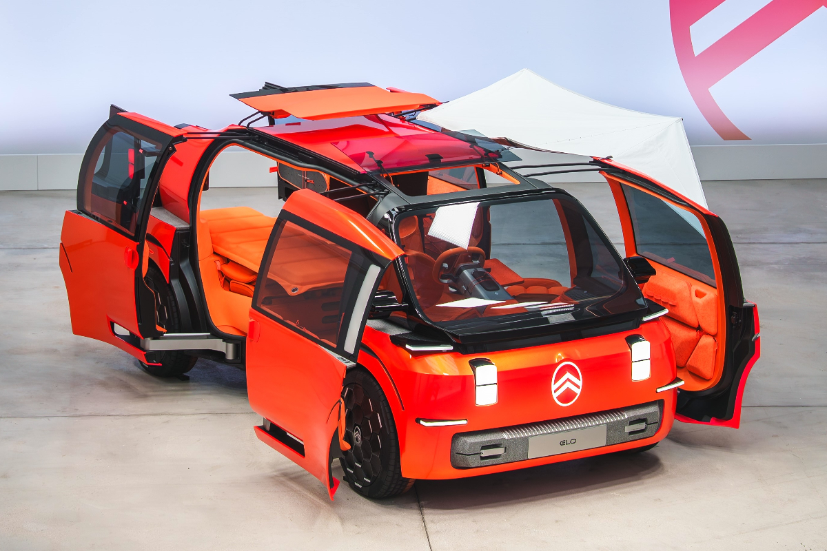 Citroen ELO concept front doors open at motor show