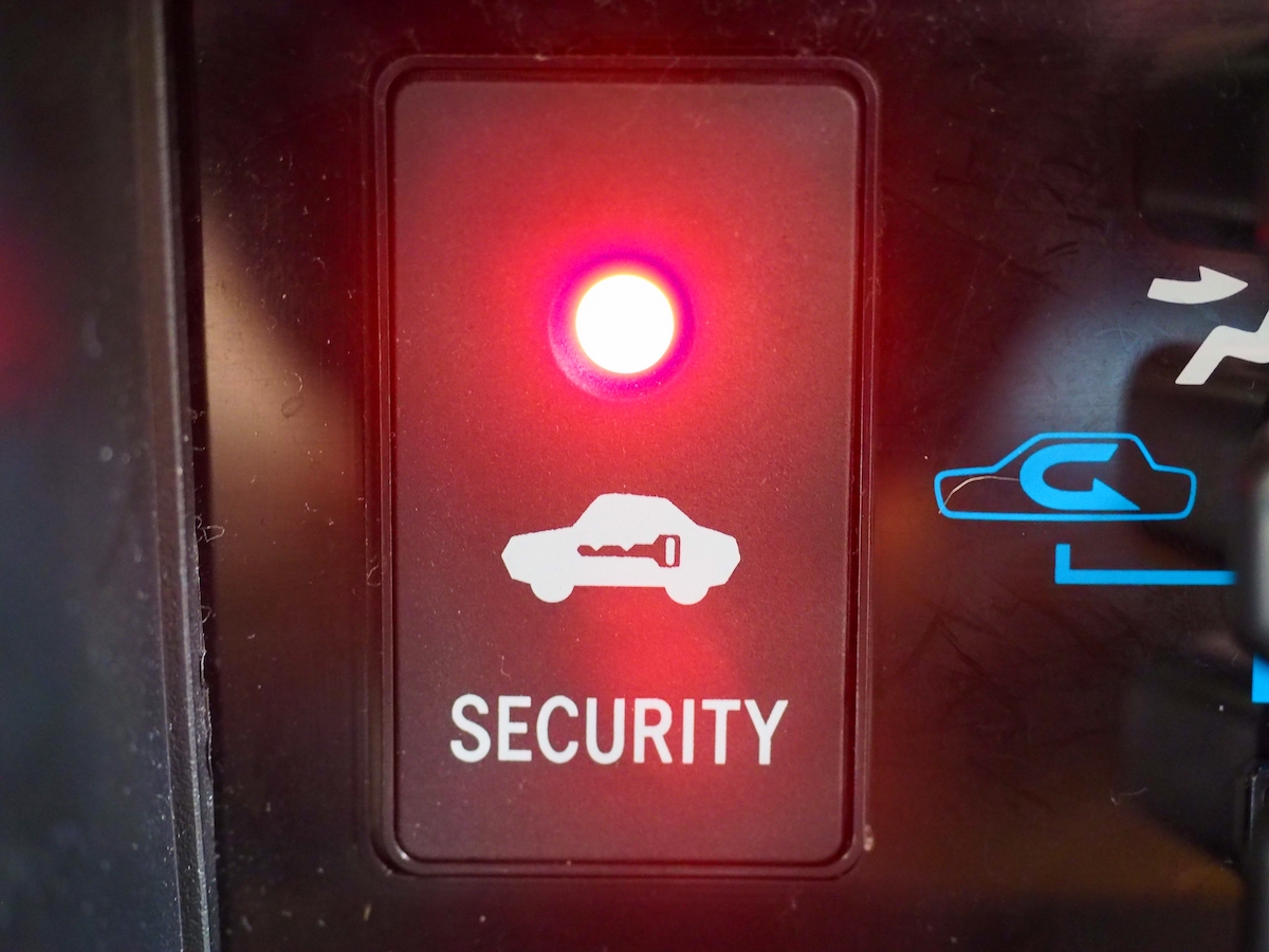 Car security light in car