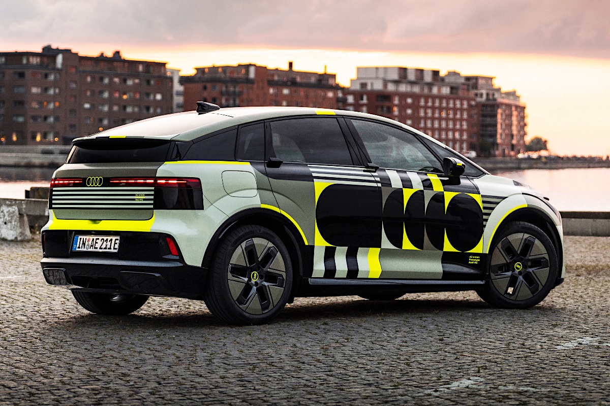 2026 Audi A2 E-Tron rear 3 4 2