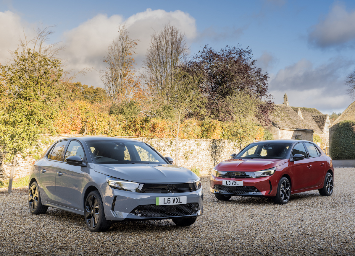 2023 Vauxhall Corsa Electric and petrol front static