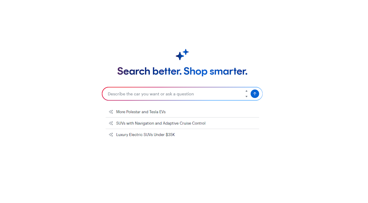 CarGurus Discover landing screen