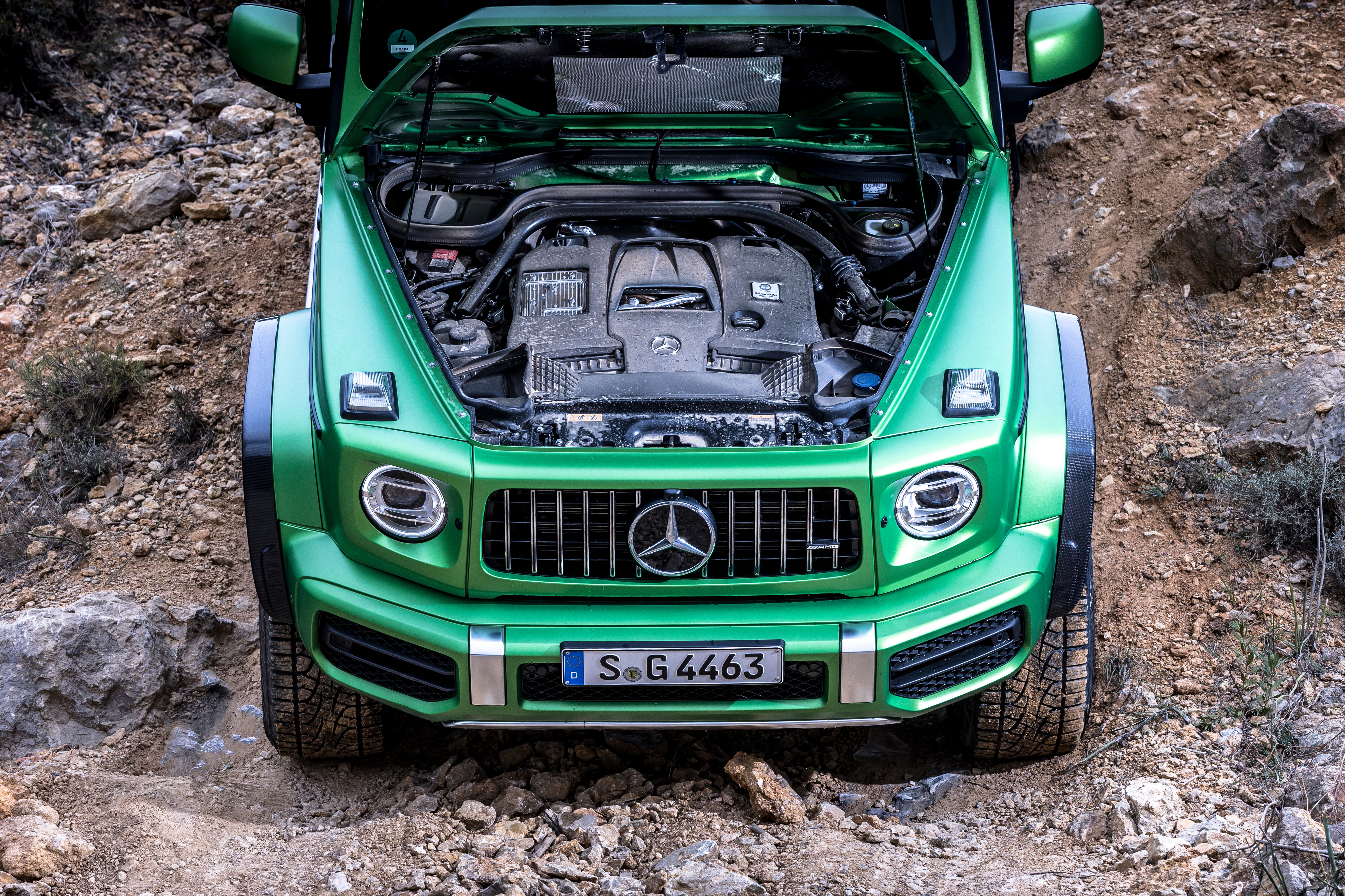 Mercedes-AMG G63 4x4² engine bay