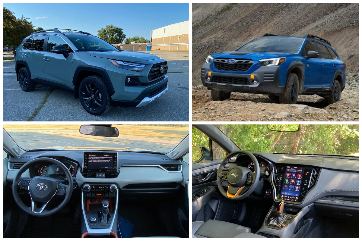 2022 Toyota RAV4 vs 2022 Subaru Outback image grid