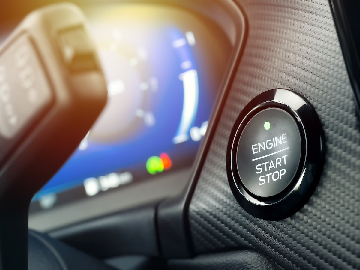 Car start stop engine button