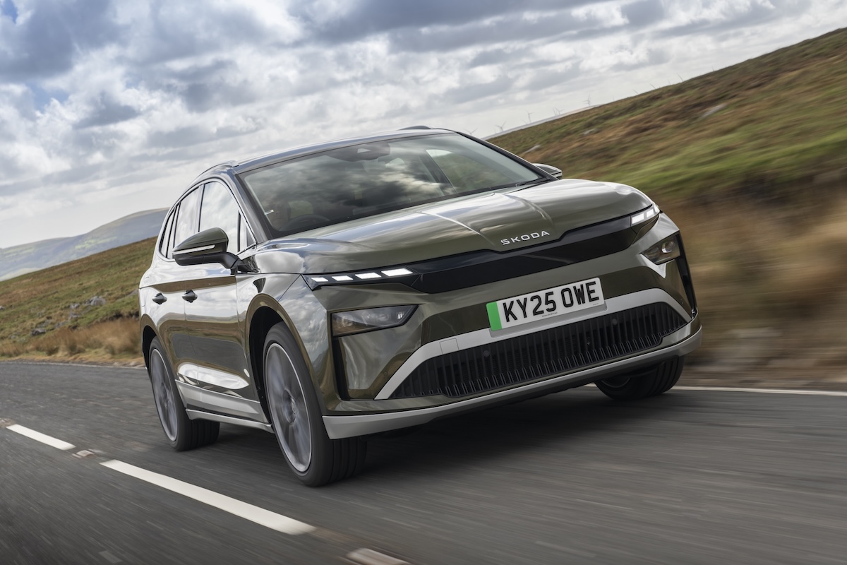2025 Skoda Enyaq review front driving