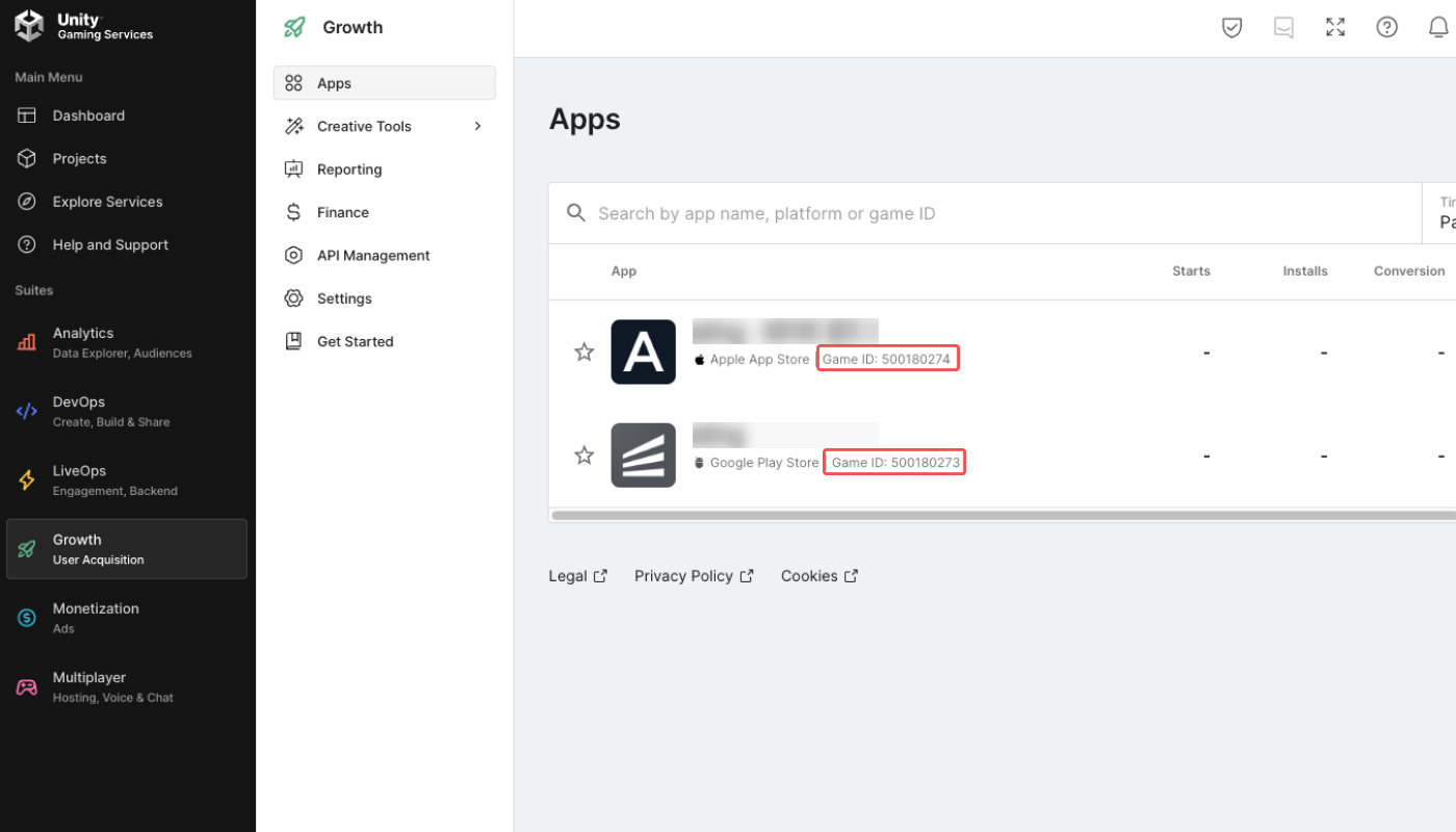 Unity Ads | Airbridge Help Center
