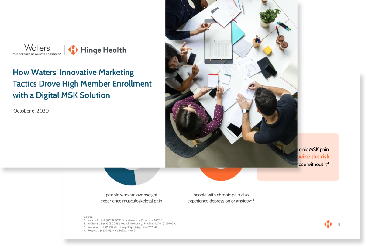 How Waters' Innovative Marketing Tactics Drove High Member Enrollment with a Digital MSK Solution.
