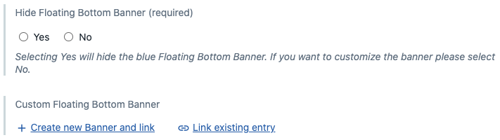 floating bottom banner screenshot