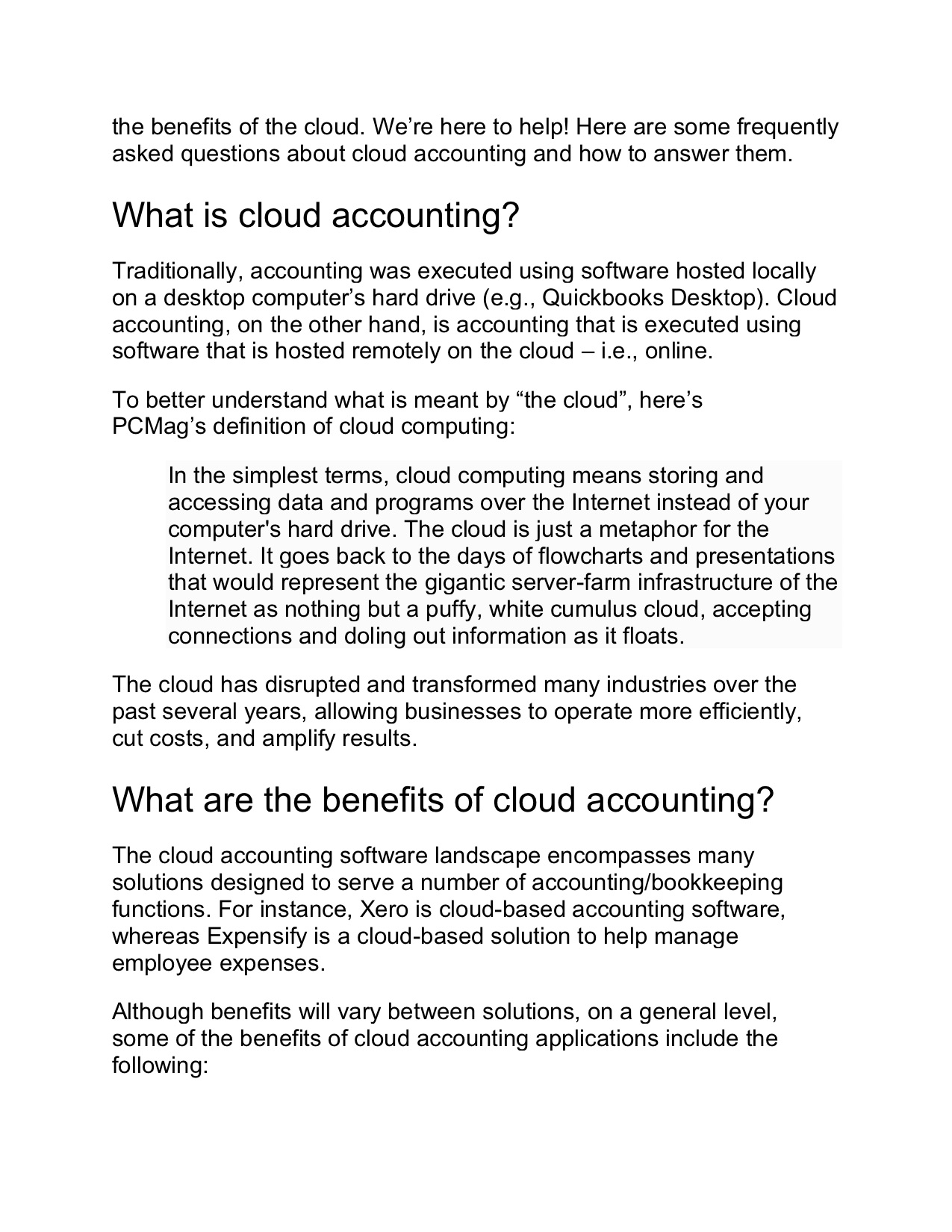 Cloud Accounting FAQs - What Your Clients Need to Know 2