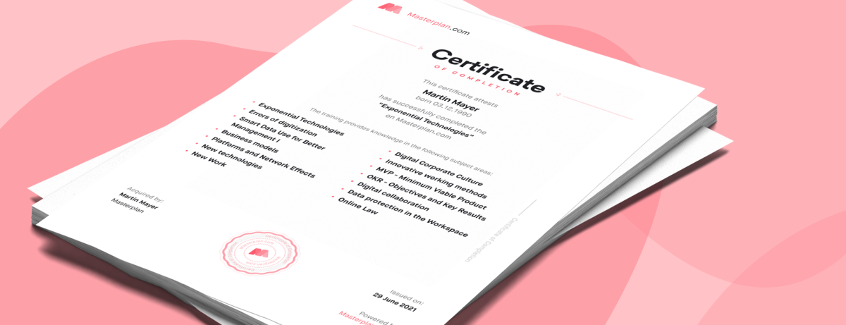 New certificates – overview for managers, motivation for teams