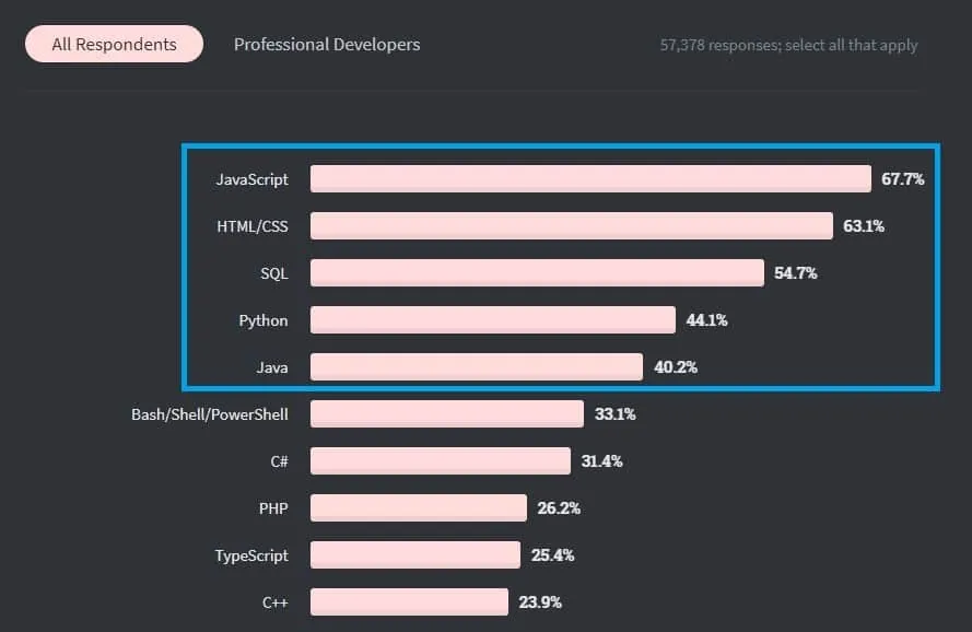 Οι 5 πιο περιζήτητες γλώσσες σύμφωνα με το StackOverFlow