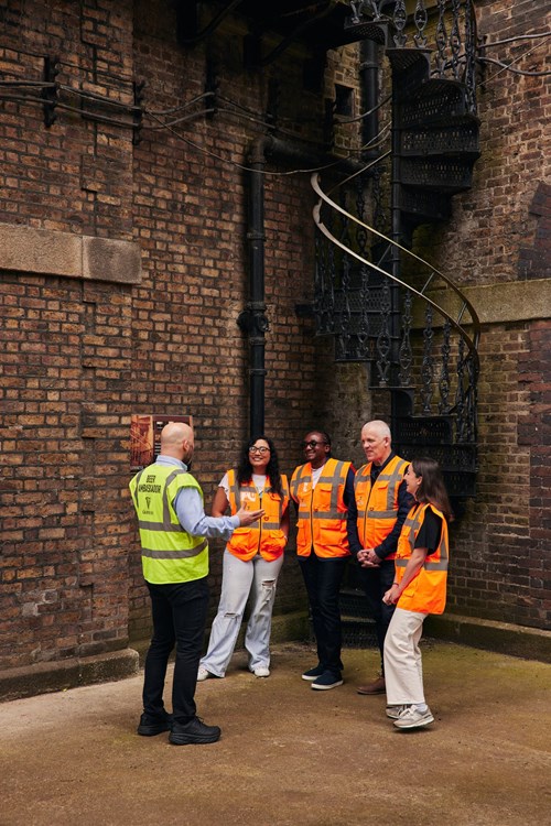 Visitors exploring the grounds of St. James's Gate.