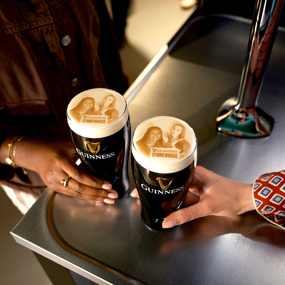 Two pints at Stoutie Experience in the Guinness Storehouse