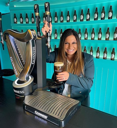 Guinness Storehouse visitor enjoying the Guinness Academy