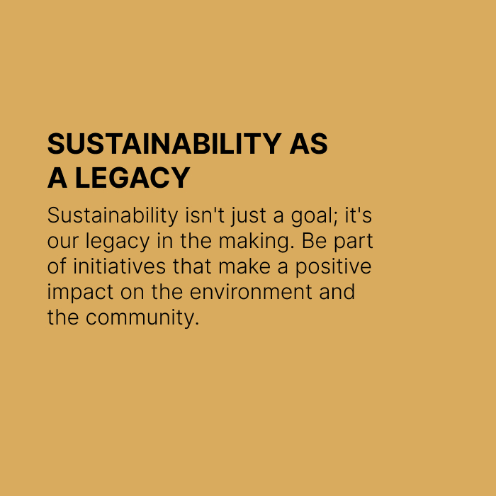 Sustainability as a legacy