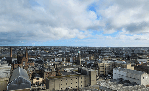Aerial view of The Liberties neighbourhood in Dublin