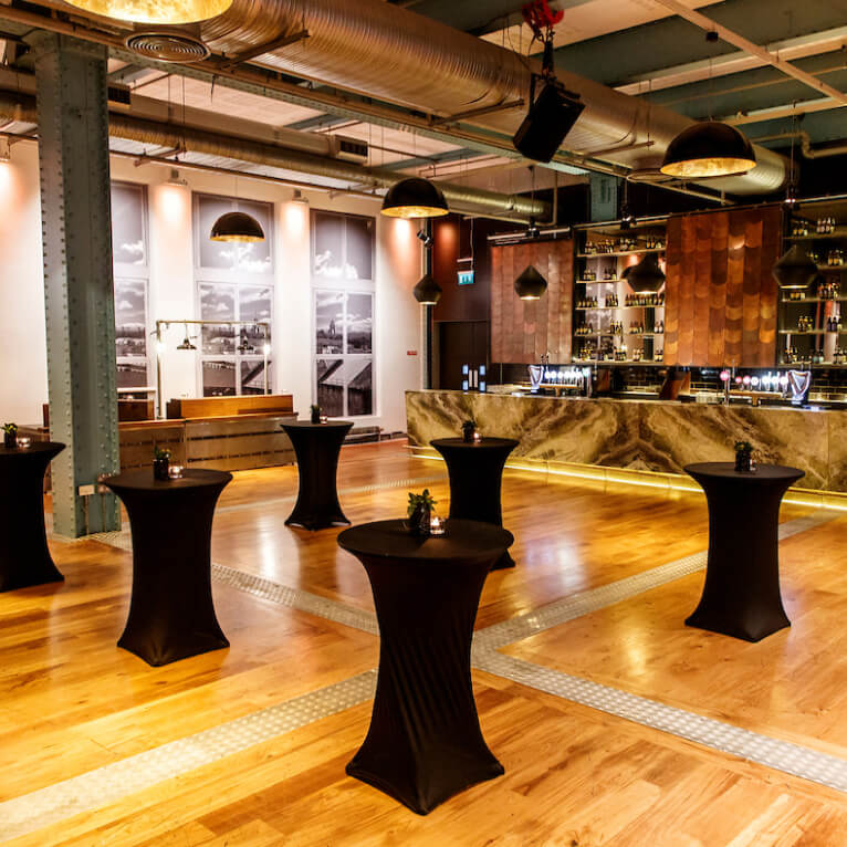 Arrol suite room at the Gravity Bar set up for an event