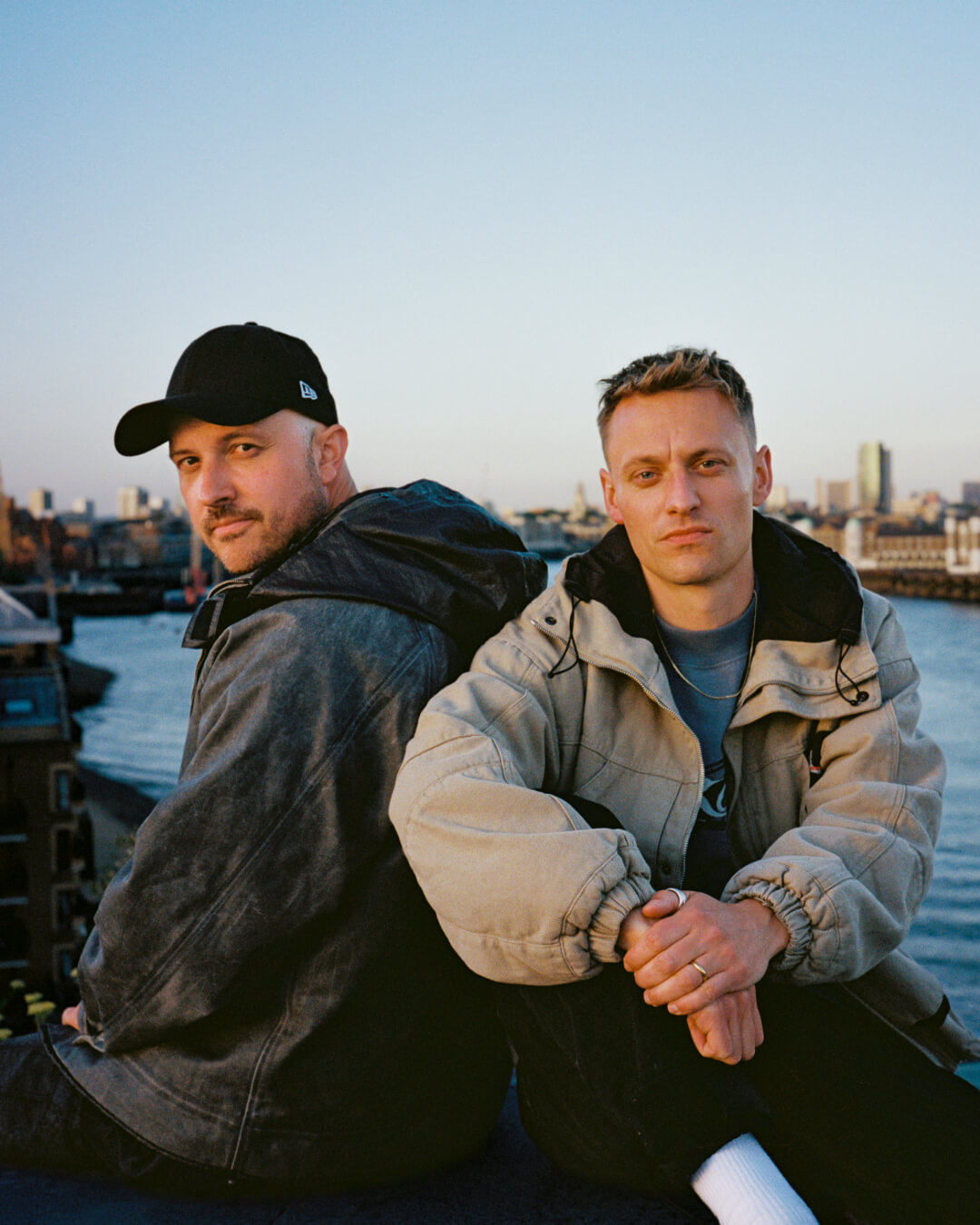 Overmono artists posing for a phoro