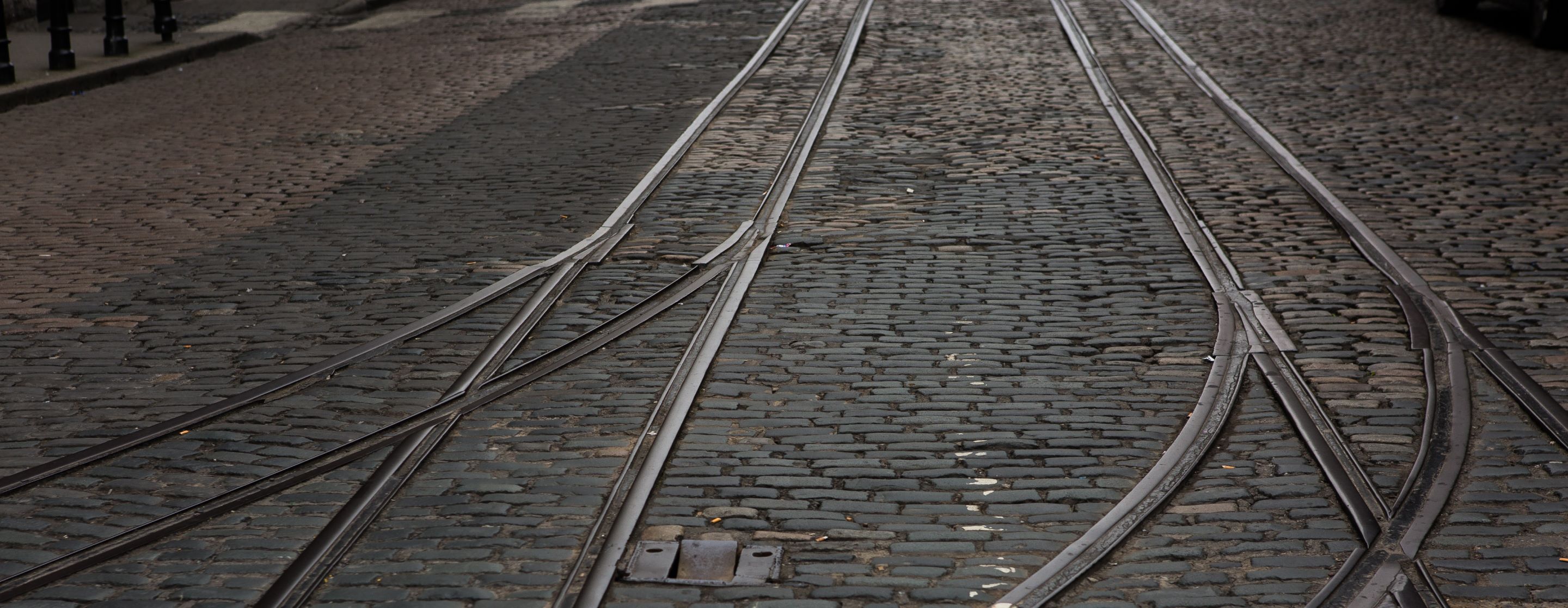 Old train tracks on site at the brewery which were used to transport Guinness internally.
