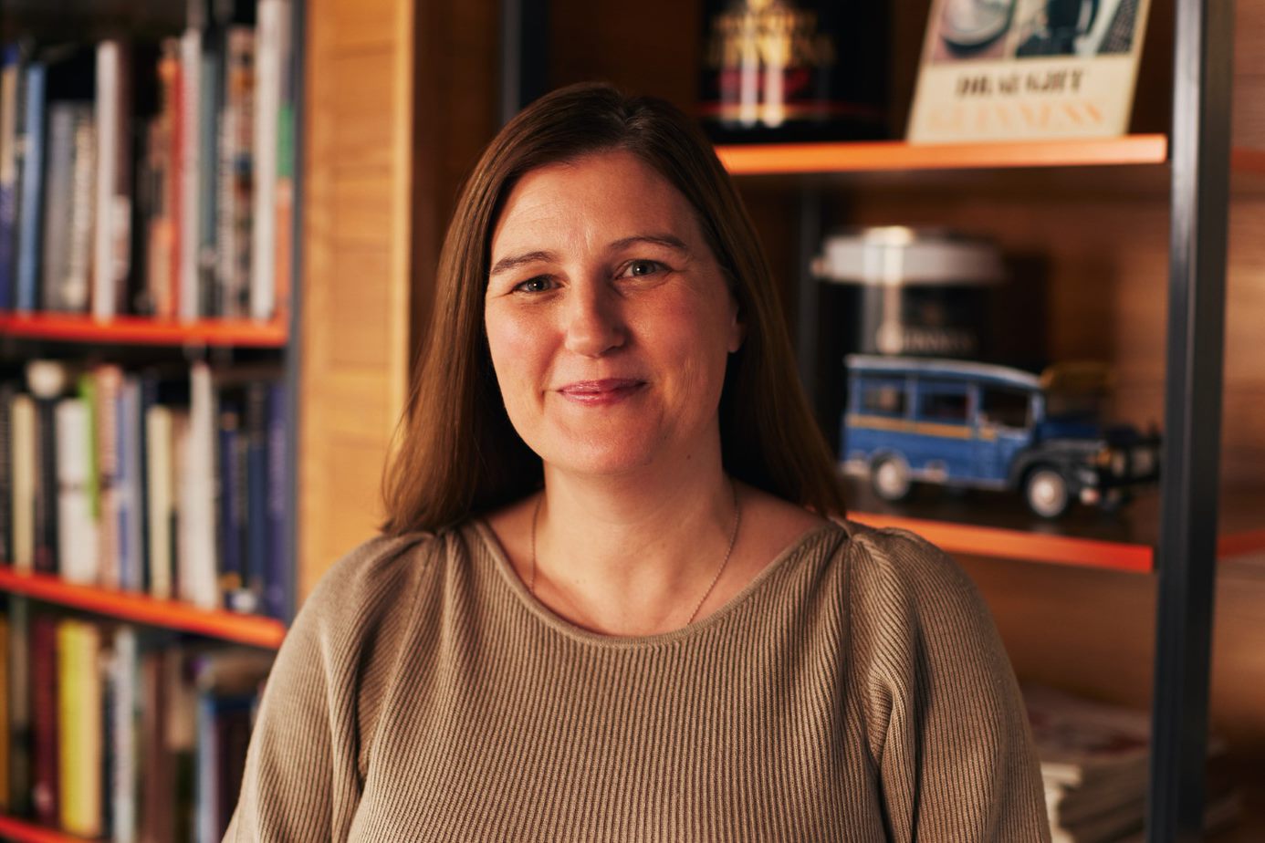 Eibhlin Colgan, Archives Manager, photographed in the Guinness Archive Research Room