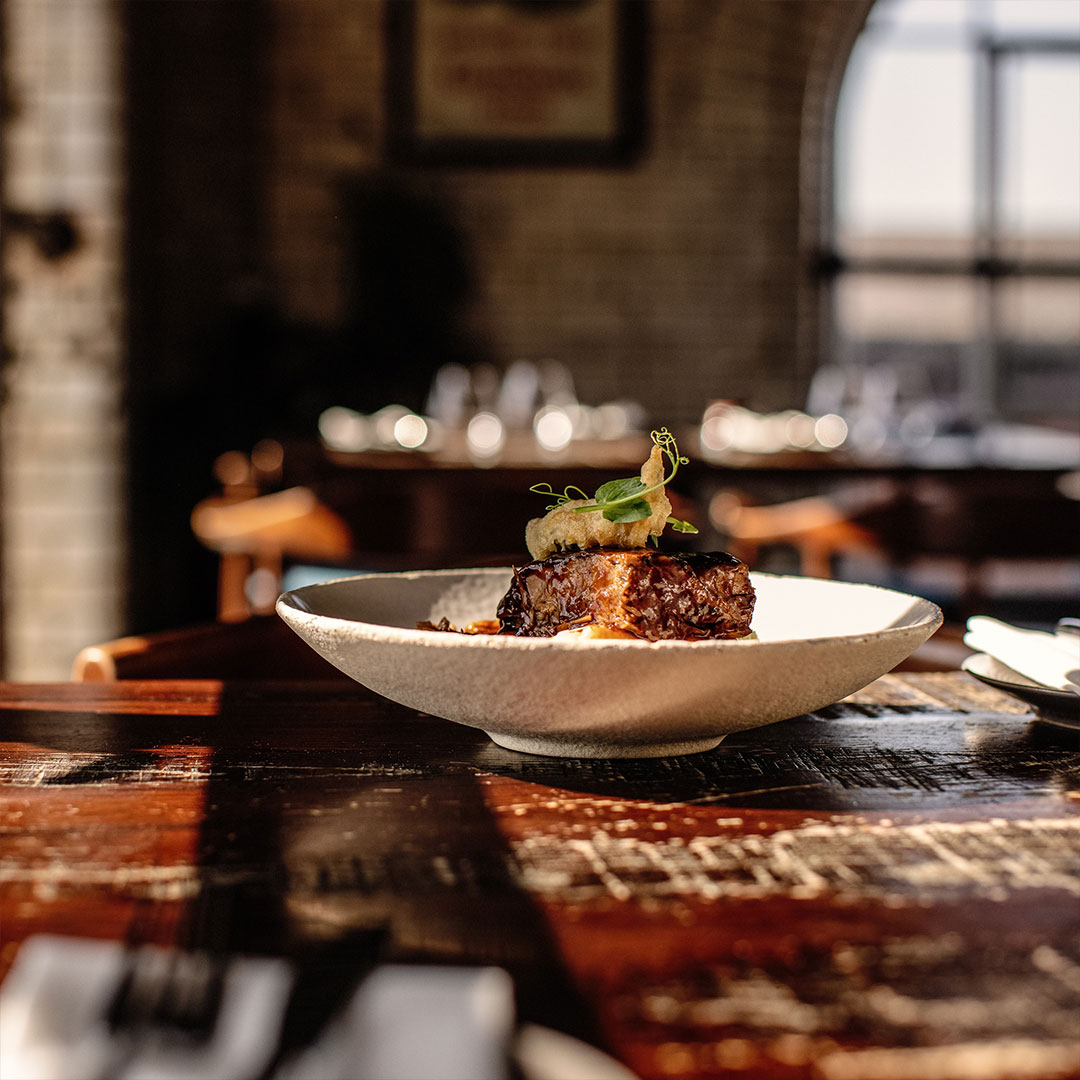 Seasonal main course served in the restaurant at the Guinness Storehouse