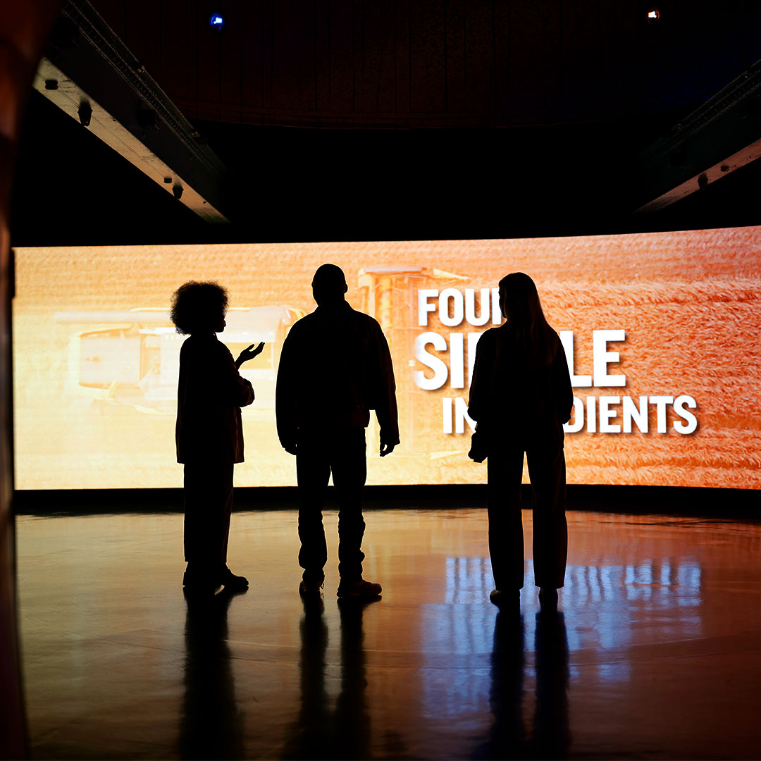 Three friends watching the ingredients screen
