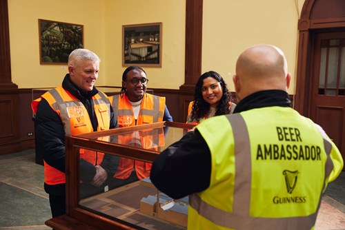 Visitors exploring the Cash Office