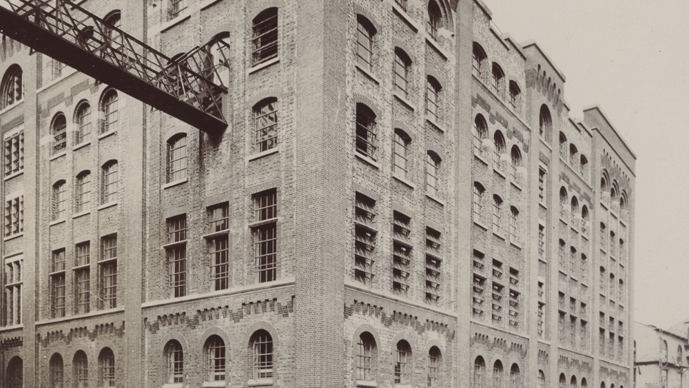 View of the old exterior of the Guinness Storehouse