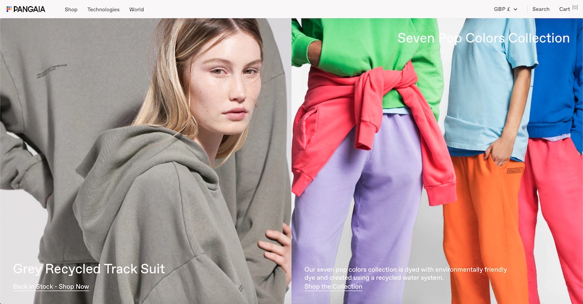 Pangaia Shopify Plus Sustainable Brands Ethical Brands on Shopify