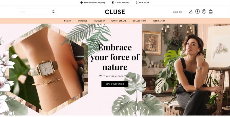 Best Shopify stores CLUSE